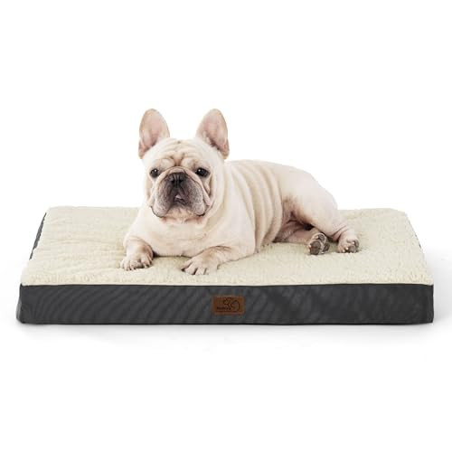 Bedsure Orthopedisch hondenbed voor kleine honden, wasbaar, 76 x 51 cm, grijs