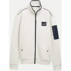 Strukturierte Sweatshirtjacke Weiß M