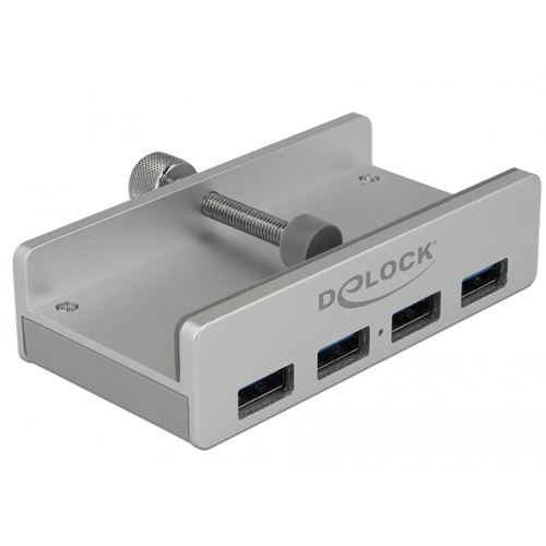 Delock Externer USB 3.0 4 Port Hub mit Feststellschraube