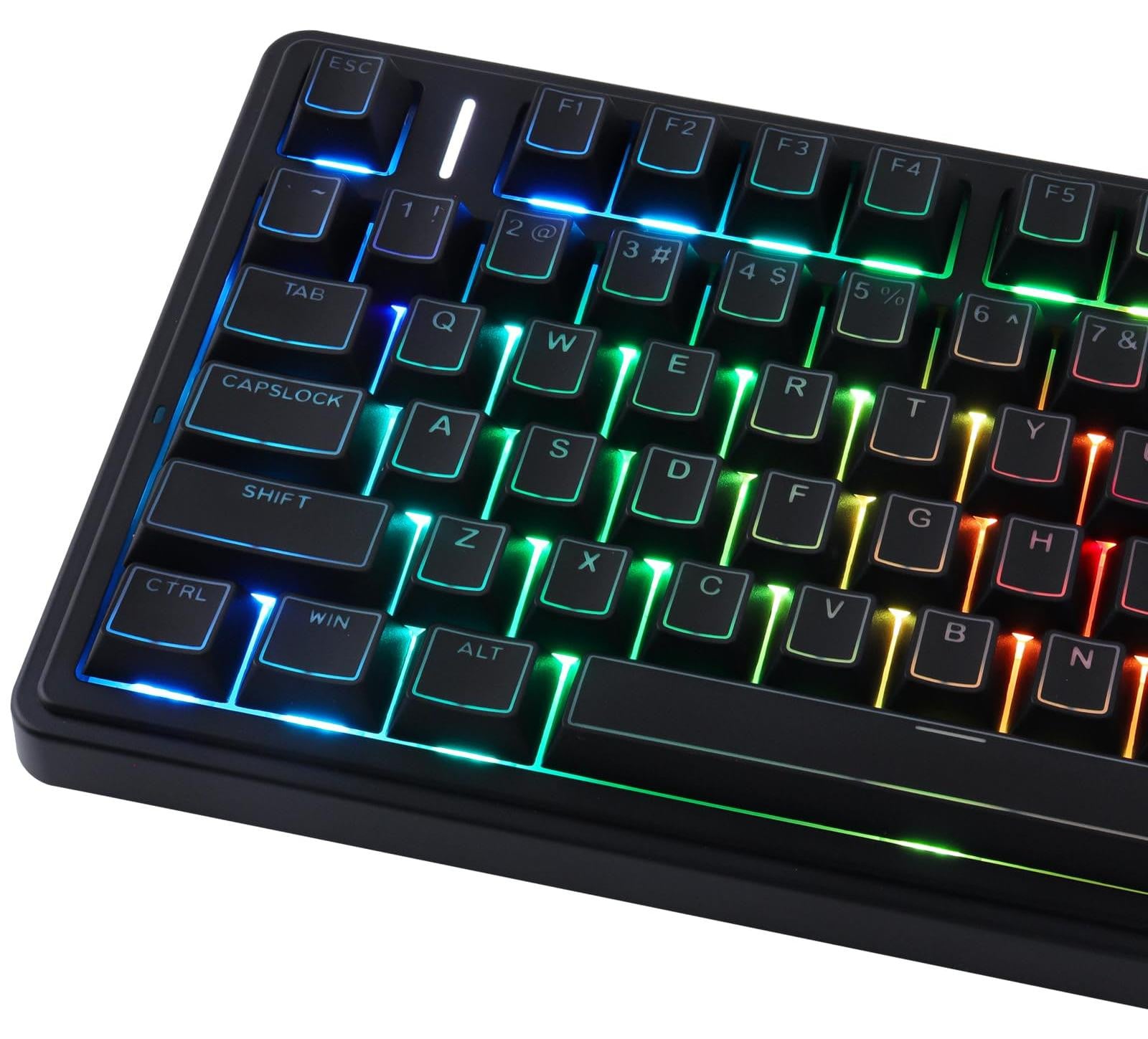 Selius PBT Keycaps Set - 142 Aangepaste Toetsen voor Mechanische Gaming Toetsenborden - Zwart Shine Through