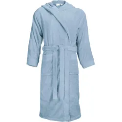 The One Towelling Unisex Bathrobe Hooded Bademantel T1-BH light blue L/XL