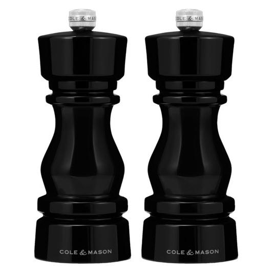 Cole & Mason London 150mm / 6" Acrylic Black GS (Pfeffer, Salz) (H253019)