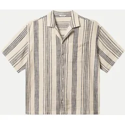 Oversize Kurzarmhemd Beige L