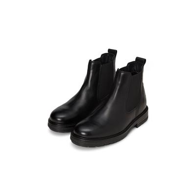 Chelseaboots MARC O'POLO "Model Rony 6", Herren, Gr. 42, Synthetik, schwarz, Elastischer Einsatz, Leder, unifarben, Basic, Schuhe Chelseaboots, Stiefelette, Business-Boots mit Profilsohle