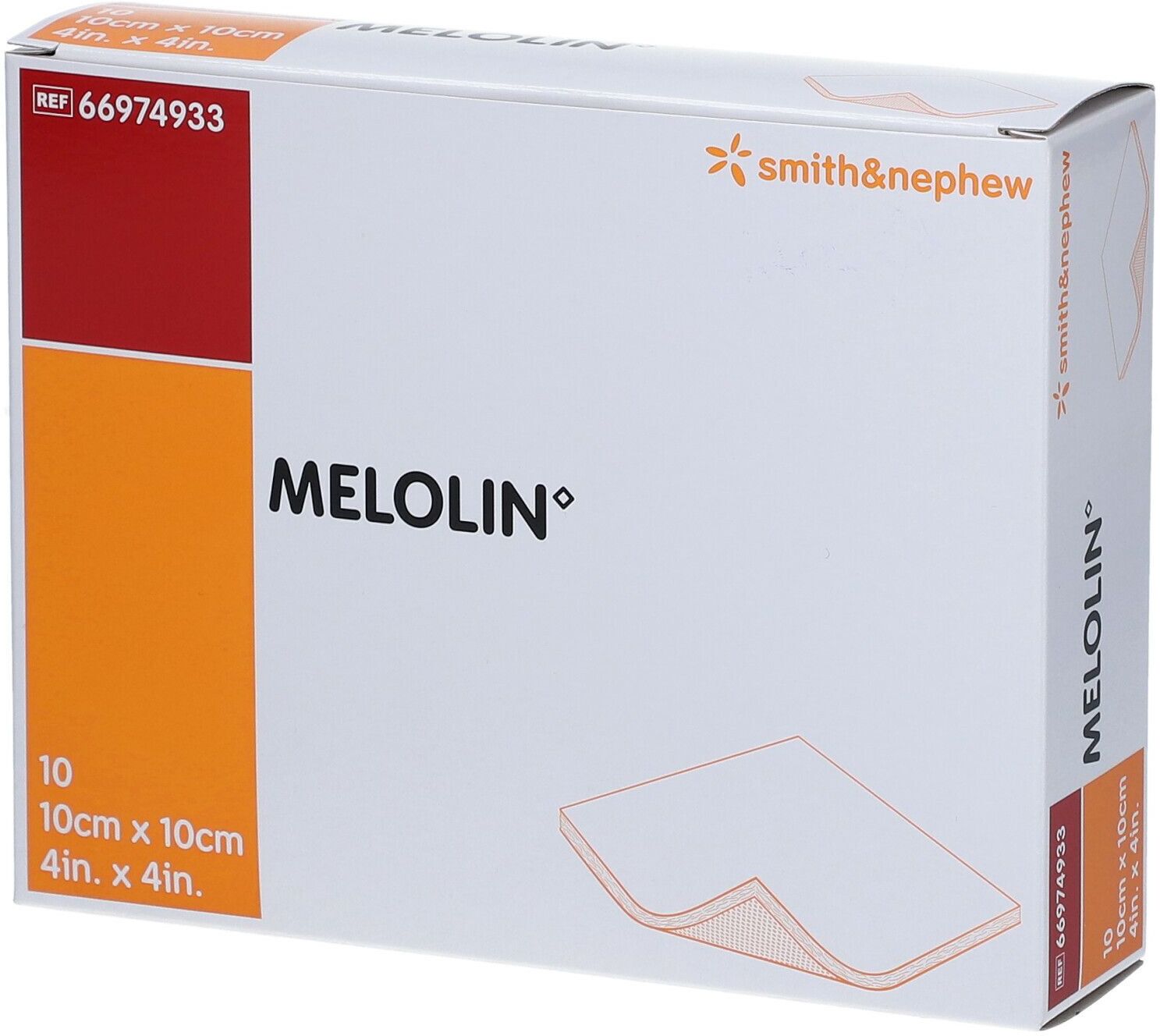 smith&nephew Melolin 10x10 cm Wundauflagen steril 10 St Verband