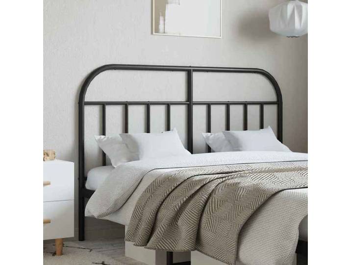 Tête de lit de remplacement métal noir 140 cm 353668