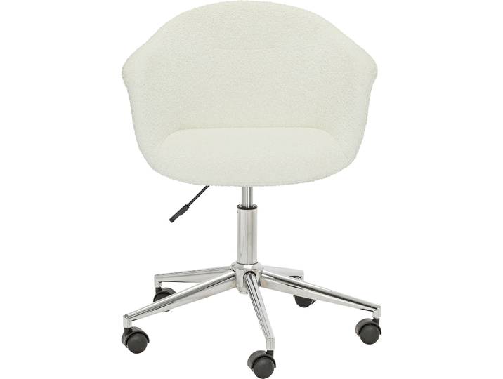 Bürostuhl Lia chrom/weiss Stoff H 86 cm