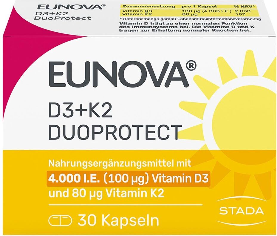 Eunova DuoProtect Vitamin D3+K2 4000IE/80UG