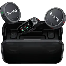 INSTA360 Mic Pro Mikrofon, 2 Sender + 1 Empfänger, Graphite Black