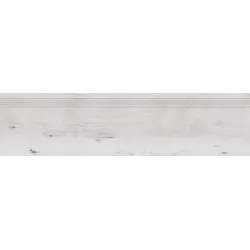Rako Saloon Treppenfliese weißgrau 30x120 cm matt DCPVF745.1