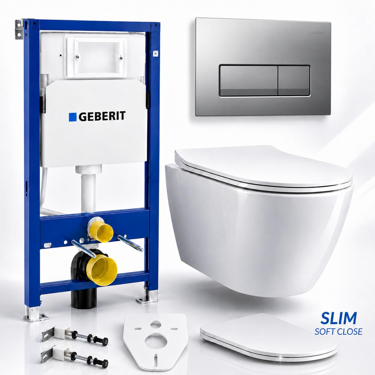 Geberit Vorwandelement WC-Schüssel Betätigungsplatte Delta50 | BADLAND ROLO