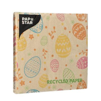 Papstar Servietten Eggs recyceltes Papier 3lagig 33x33cm 20 Stück
