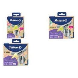 Pelikan Textmarker 490 eco Set aus 4 Neon-Farben im Etui (4x) (823326)