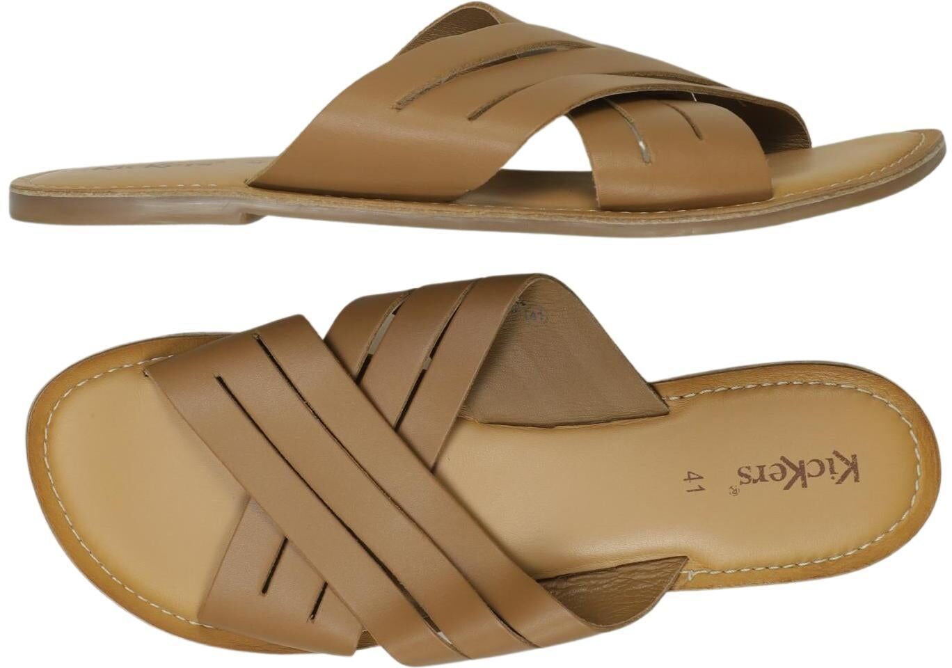 Kickers Damen Sandalen, Braun, Gr. EU 41, Leder - Second Hand