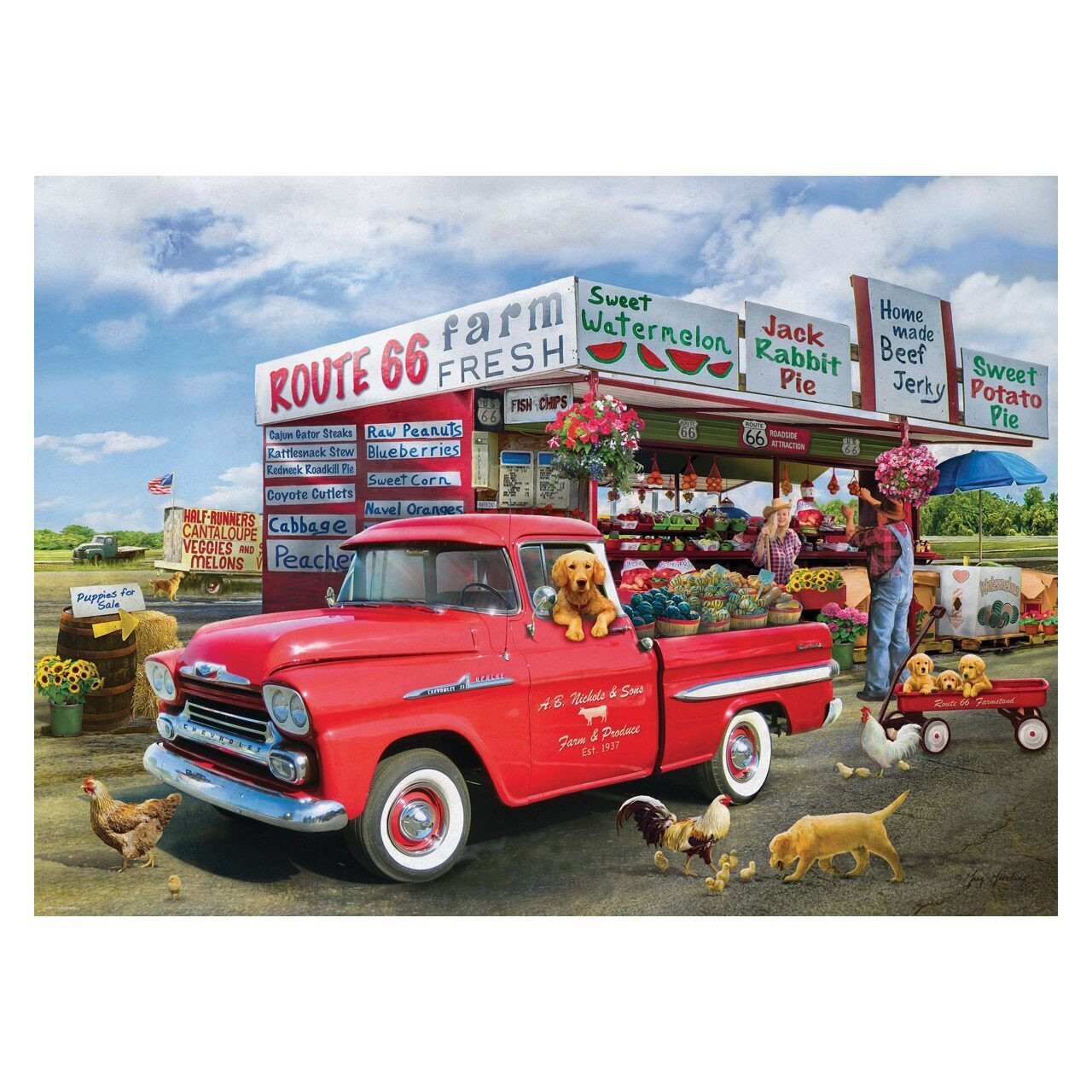 Eurographics Puzzel van 1000 stukjes Chevrolet Apache uit 1959 Giordano 6000-5337