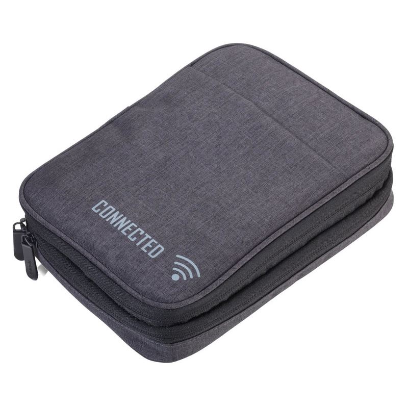 TROIKA Kabeltasche CONNECTED dunkelgrau