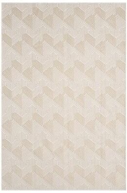 Abani Rugs Regal REG530A Cream Tone-on-Tone Geometric Cube Design Area Rug