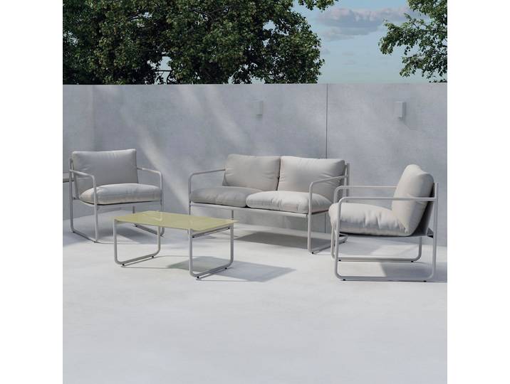 Salon de jardin Enue 4 pièces Beige