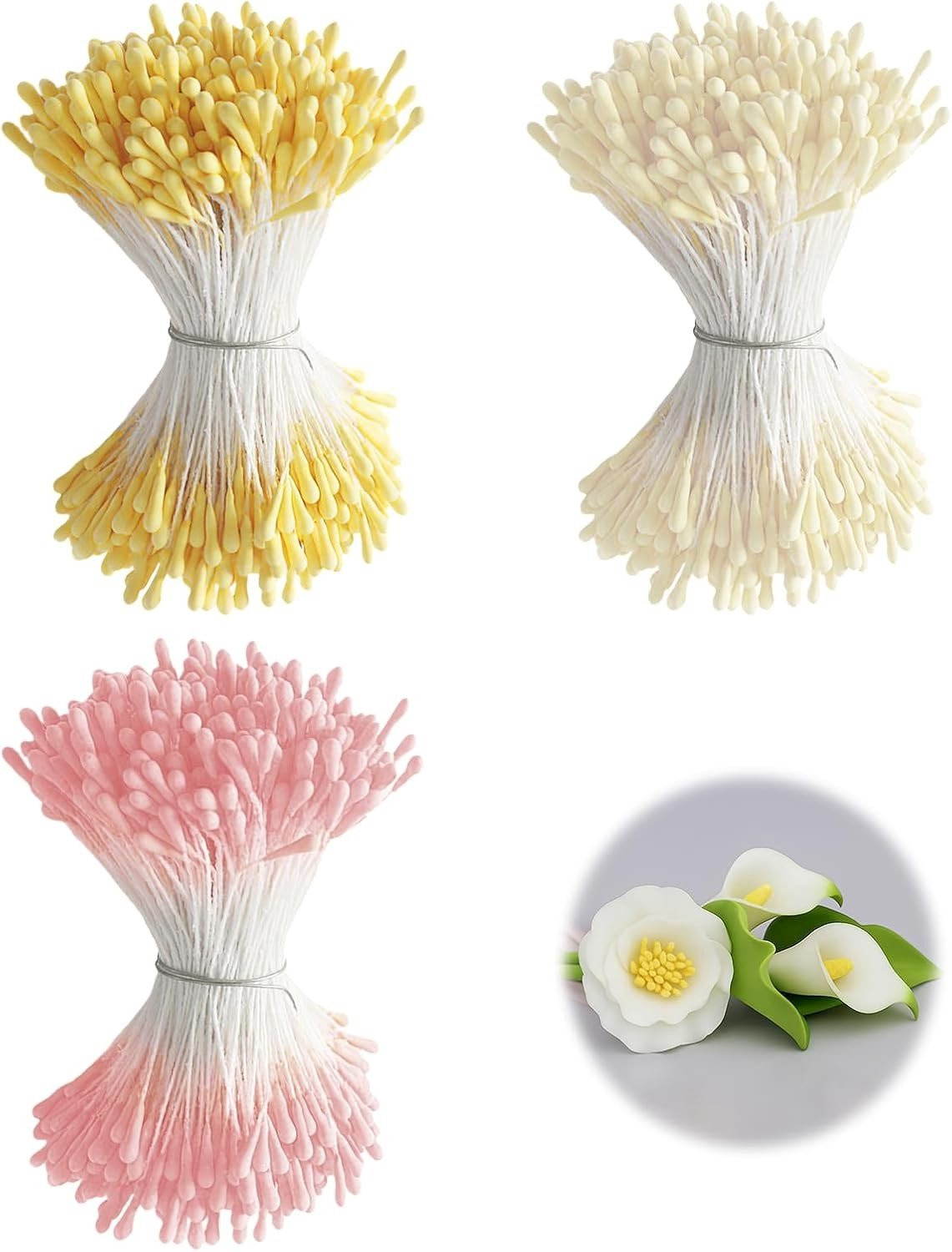 Kunststof Bloemstelen met Dubbele Kop - 1050 Stuks voor Decoratie en Creatieve Ambachten