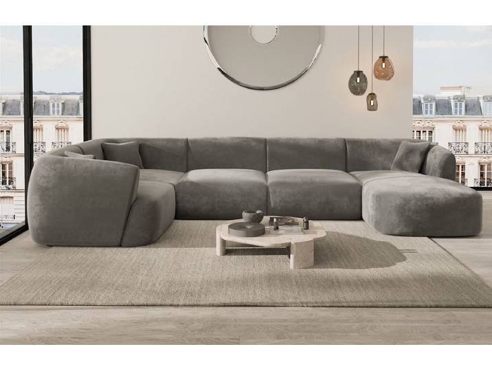 Wohnlandschaft Tabarca U-Form aus Stoff