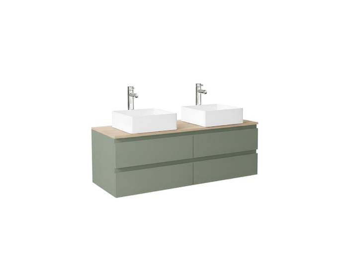 Ensemble meuble double vasque suspendu 120cm