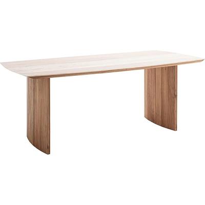 Esstisch MCA LIVING "Brisco Esstisch", beige (naturfarben, naturfarben, naturfarben), B:200cm H:77cm T:100cm, Akazie massiv natur lackiert, Tische, Esstisch