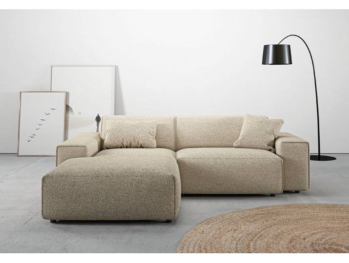 Home affaire Ecksofa Glimminge Breite 234cm, L-Form, auch in Cord, Easy care-Bezug, Breite 234, Zierkissen