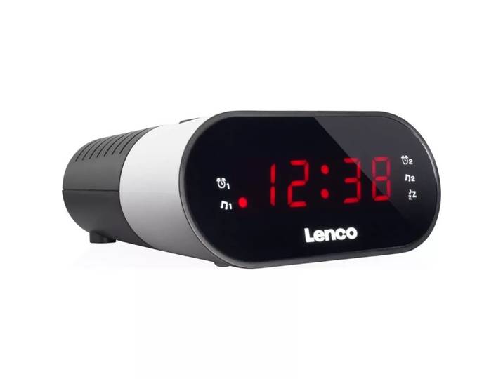Lenco - Uhrenradio CR-07 WHITE, Schwarz
