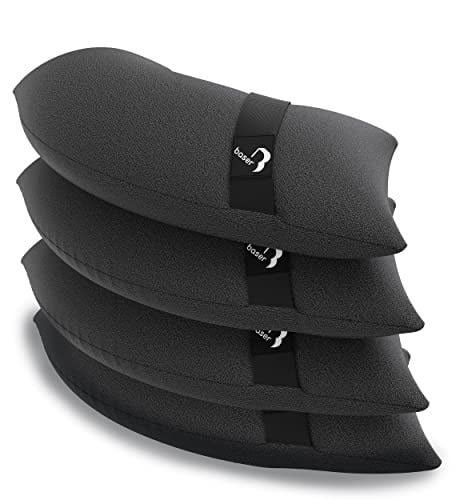 BASER Ronde Vulbare Zandzakken, Set van 4 x 20kg, Grijs