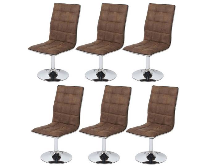 ESSZIMMERSTUHL Braun 6er-Set
