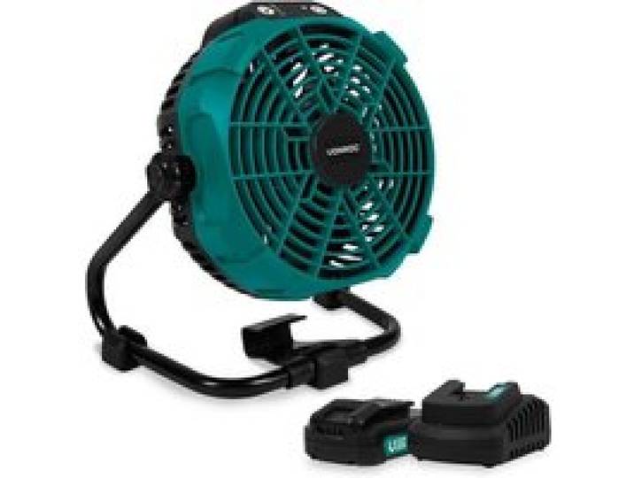 Ventilateur sans fil 20V - hybride batterie ou alimentation AC Adaptateur AC inclue - incl. 2x 2.0Ah batterie et chargeur rapide