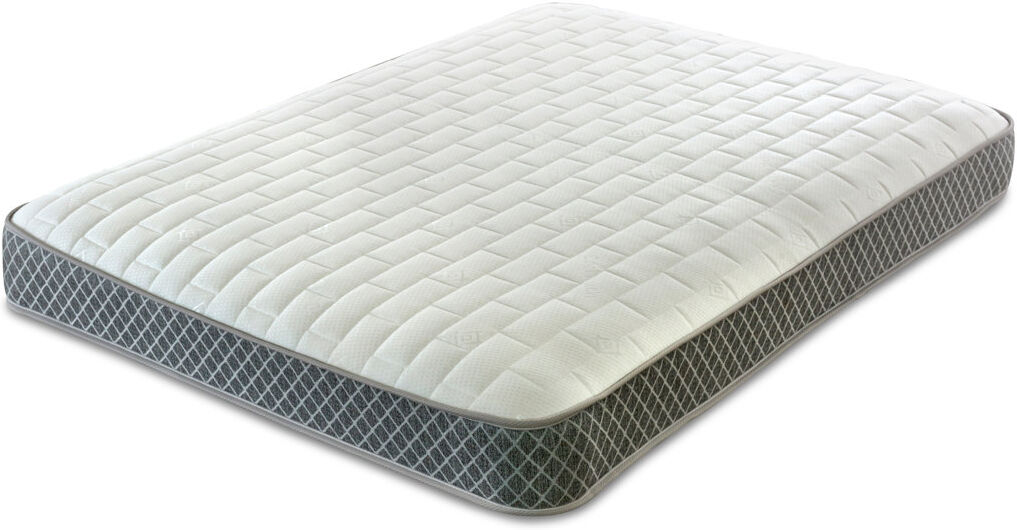 White Noise 7.25" Deep Grey Tommy Border, Memory Spring Mattress Single (3')