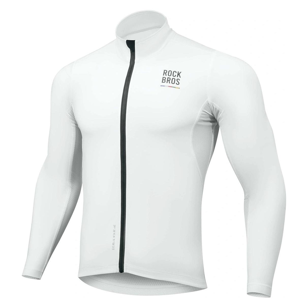 Rockbros Bluza rowerowa TLWT001 ROAD TO SKY wiatroszczelna ocieplana L - biała (L) (ROCKBROS)
