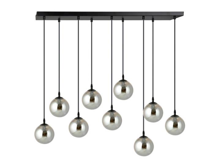 Hängeleuchte Gigi, Schwarz, Metall, Glas, 22x120x92 cm, RoHS, CE, Lampen & Leuchten, Innenbeleuchtung, Hängeleuchten, Pendelleuchten