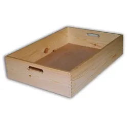 Holzkiste 60 x 40 x 13 cm - Biedrax Farbe: Natur