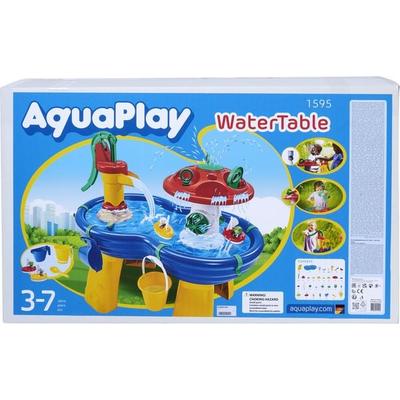 BIG 8700001595 - AquaPlay WaterTable, Wasser-Spieltisch mit Handpumpe und Zubehör