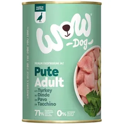 WOW Adult 400g Dose Hundenassfutter 6 x 400 Gramm Pute mit Zucchini