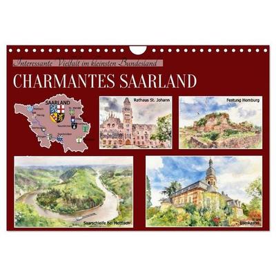 Charmantes Saarland (Wandkalender 2027 DIN A4 quer), CALVENDO Monatskalender