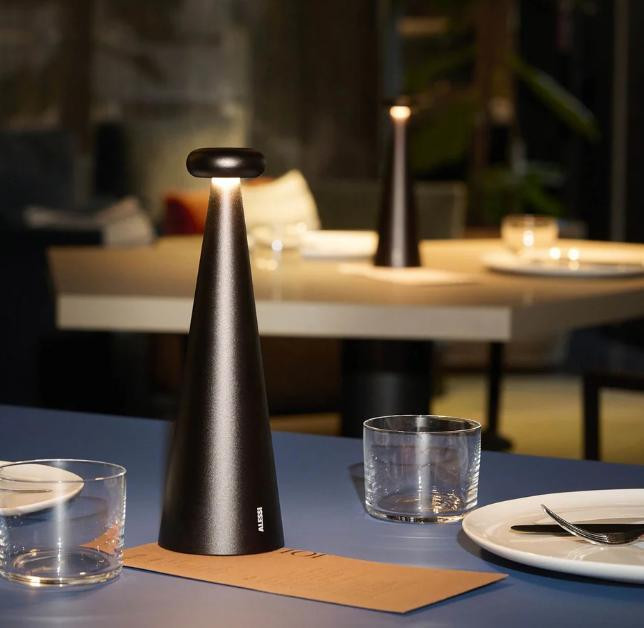 Alessi Bedin LED tafellamp met oplaadbare batterij, Brons