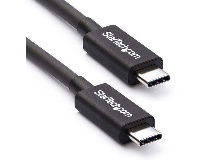 StarTech.com Câble Thunderbolt 3 (20 Gb/s) USB-C de 2 m - Compatible Thunderbolt, USB et DisplayPort - M/M, Mâle, Mâle, 2 m, Noir, Nickel, 20 Gbit/s T