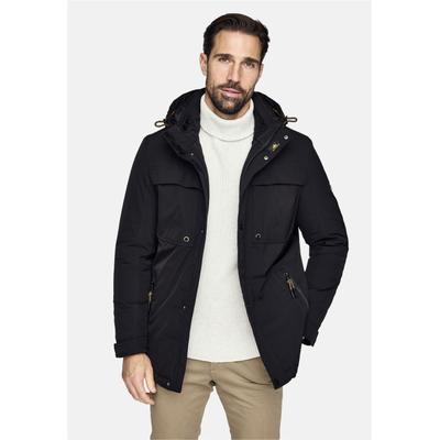 Outdoorjacke NEW CANADIAN "CO-3", Herren, Gr. 58, schwarz, 100% Polyester, unifarben, normal, ohne Ausschnitt, Jacken Outdoorjacke, mit Fleece-Einsatz am Innenkragen