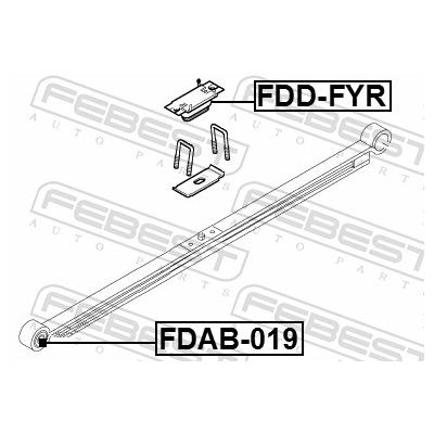 FEBEST Blattfederanschlag, Zusatzfeder FDD-FYR für Ford