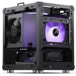 Jonsbo C6 (mATX, Mini-ITX), PC Gehäuse, Schwarz