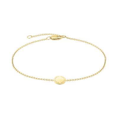 Armband LIEBESKIND BERLIN "Schmuck Geschenk Gold 375 Armkette Gold Collection", gold (gelbgoldfarben), Armbänder, Damen, 18,5cm, Gelbgold 375, Armband, mit Zirkonia (synth.)