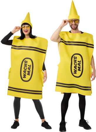 Kostüm "Wachsmalstift", unisex, gelb