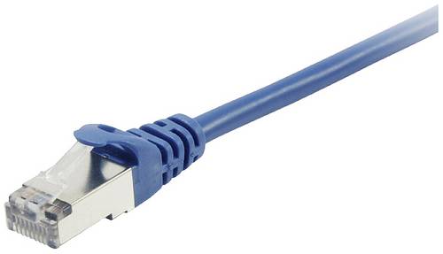 Equip 605533 RJ45 Patchkabel CAT 6 S/FTP 0.25m Blau vergoldete Steckkontakte