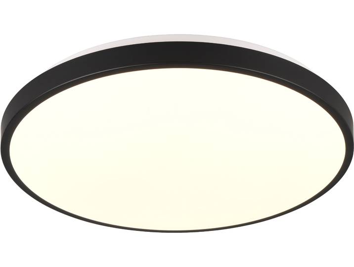 REALITY LEUCHTEN LED Deckenleuchte LOODY, LED Deckenlampe mit Bewegungsmelder, 22W 2500 Lumen Ø39 cm , schwarz (schwarz, weiß), 1, Ø 38,5cm H: 7cm, 1 Stk., Leuchten, Leuchtdauer und Erfassungsbereich für Bewegungssensor einstellbar, LED Deckenleuchte