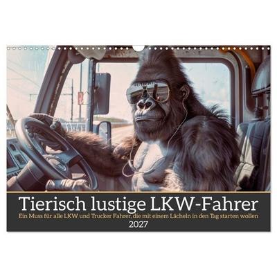 Tierisch lustige LKW-Fahrer (Wandkalender 2027 DIN A3 quer), CALVENDO Monatskalender