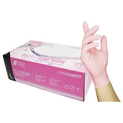Nitril Einweghandschuhe 8321 "PINK WAVE" pink|100er Box - L