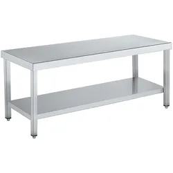 EURAST - Neutrale snack tisch höhe 600 mit 1 regal - 1600x600x600 mm - 1061661C